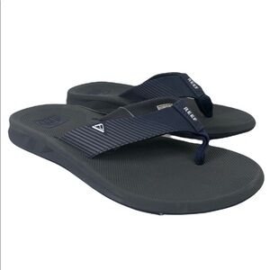 Reef Phantom II Grey Navy Thong Flip Flop Shoes Size 8
